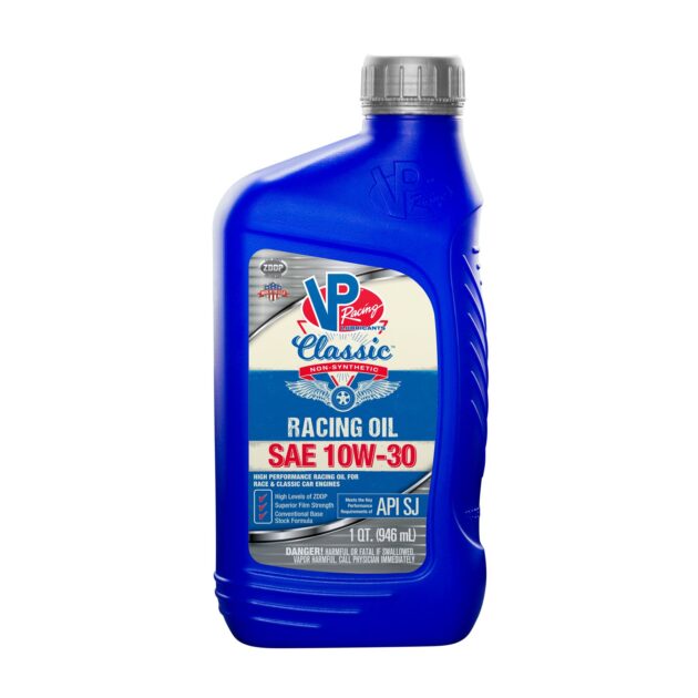 VP SAE 10W-30 Classic Non-Synthetic Racing Oil 12/Qts Case