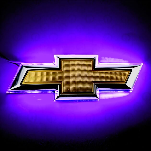 3057-007 - 2014-2015 Chevy Camaro Illuminated Bowtie - UV/Purple