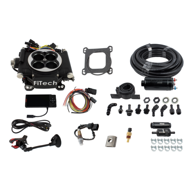 FiTech - Go EFI 4 600 HP Matte Black EFI System With Inline Fuel Delivery Master Kit