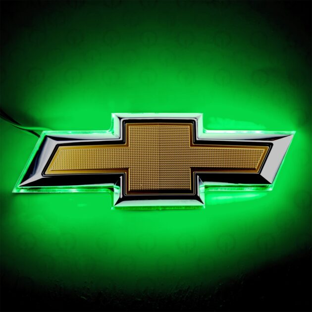 3157-004 - 2014-2015 Chevy Camaro Illuminated Bowtie - Dual Intensity - Green