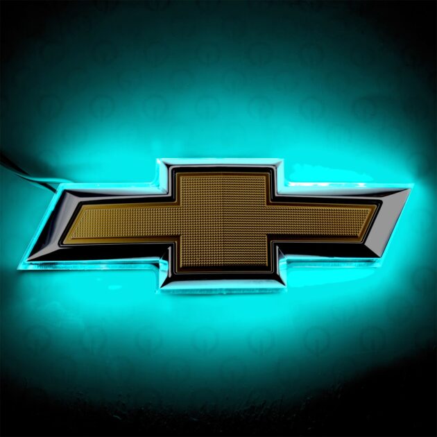 3157-010 - 2014-2015 Chevy Camaro Illuminated Bowtie - Dual Intensity - Aqua