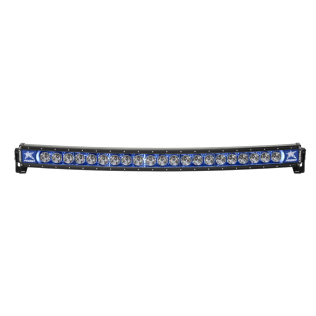 RIGID Radiance Plus Curved Bar, Broad-Spot Optic, 40 Inch With Blue Backlight