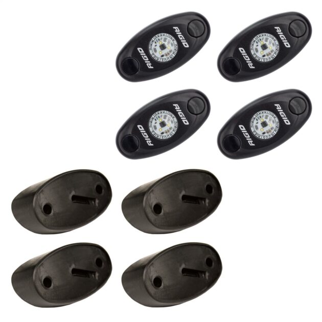 RIGID A-Series LED Universal Rock Light Kit, High Power Cool White, Set Of 4