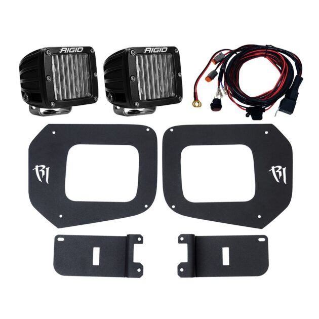 RIGID 2016-2020 Toyota Tacoma Fog Light Mount Kit, Includes D-Series SAE White