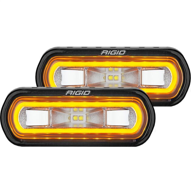 RIGID SR-L Series Off-Road Spreader Pod, 3 Wire, Surface Mount, Amber Halo, Pair