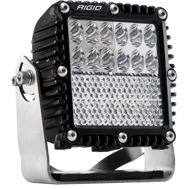 RIGID Q-Series PRO Led Light Driving/Down Diffused Combo, Black Housing, Single