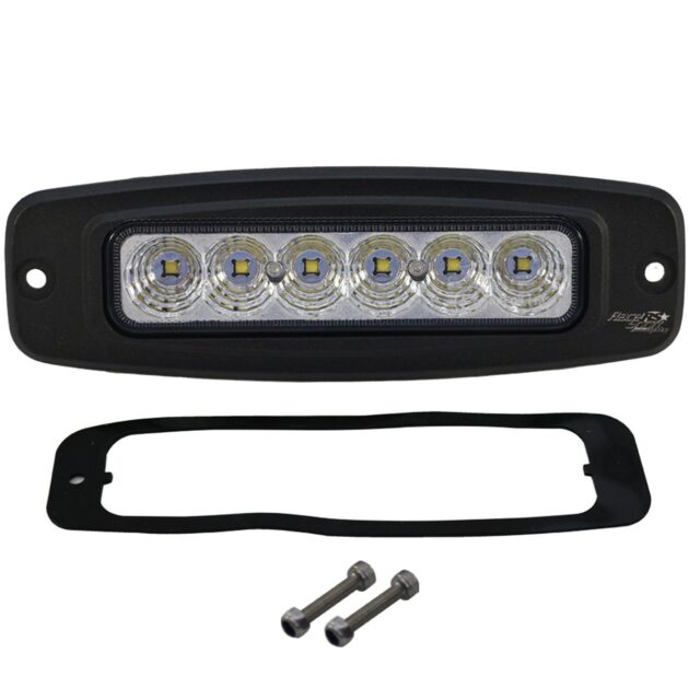 7.5 inch Oval Flush Mount Mini LED Flood Beam Auxiliary Light 10-30VDC