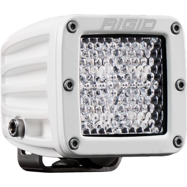 RIGID D-Series PRO Light, Flood Diffused, Surface Mount, White Housing, Single