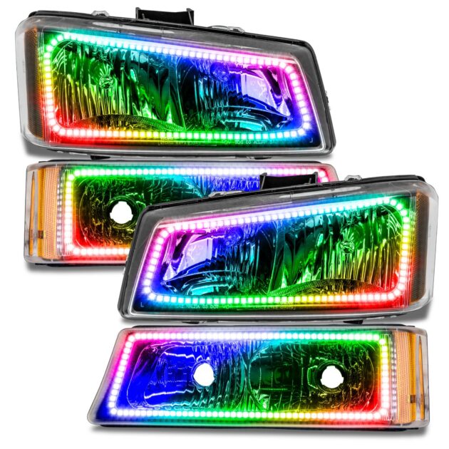 8205-334 - 2003-2006 Chevy Silverado Pre-Assembled Headlights w/ Parking Lights