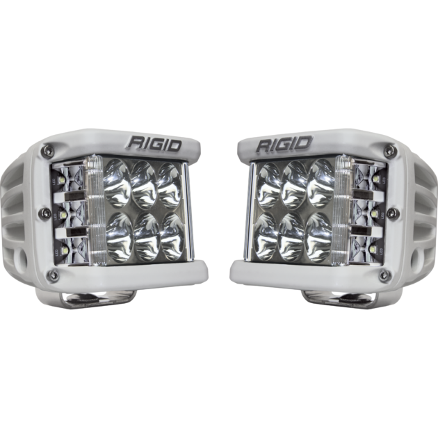 RIGID 1x2 65 Degree DC LED Scene Light, White Housing , Single