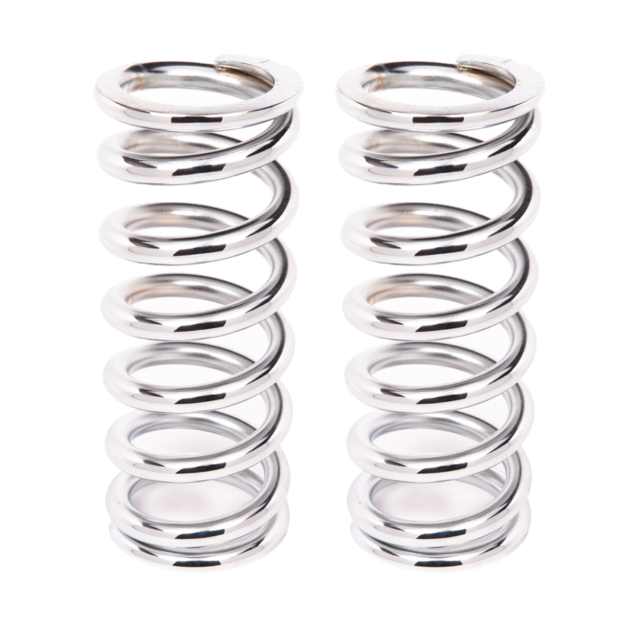 Aldan American Coil-Over-Spring, 350 lbs./in. Rate, 9 in. Length, 2.5 in. I.D. Chrome, Pair