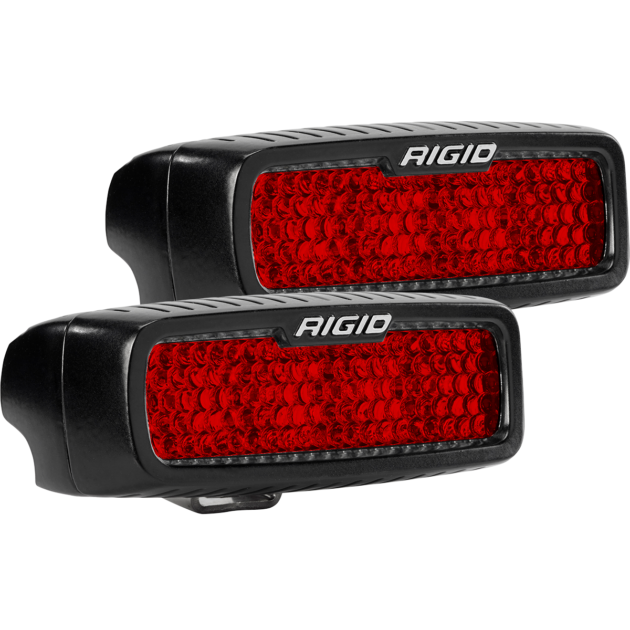 RIGID SR-Q Rear Facing Light, High/Low, Red, Diffused, Surface Mount, Pair