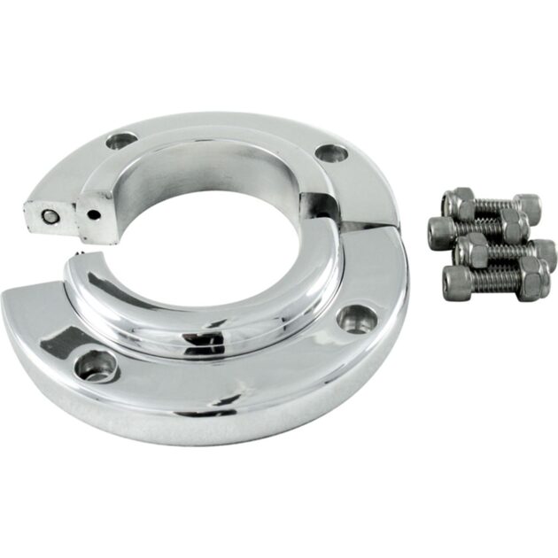 Borgeson - Steering Column Mount - P/N: 909008 - Steering column split swivel floor mount. Polished aluminum. Fits 2 in. diameter steering columns.