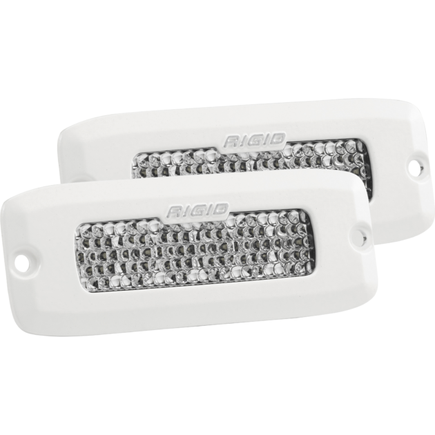 RIGID SR-Q Series PRO, Drive Diffused Flush Mount, White Housing, Single