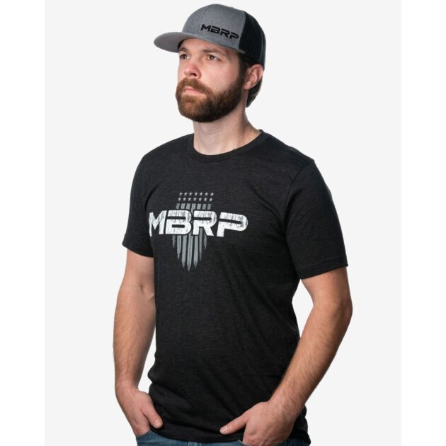MBRP Exhaust Shield Logo T-Shirt; XXXL Grey