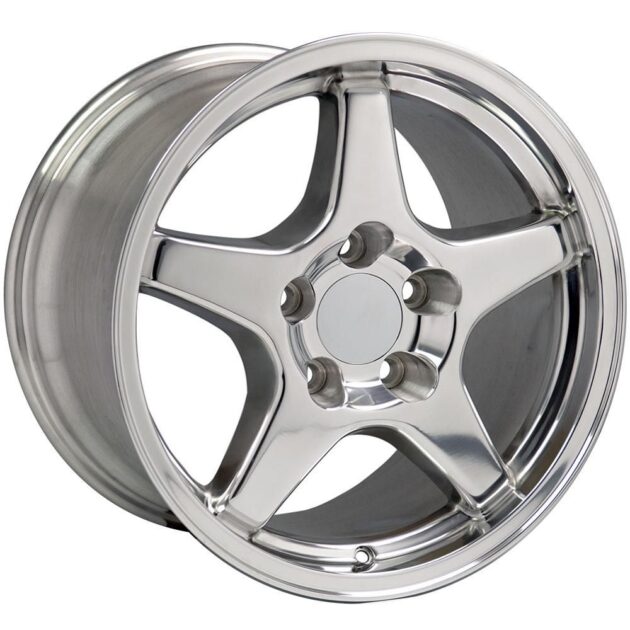 17" Replica Wheel CV01 Fits Chevrolet Corvette - ZR1 Rim 17x9.5 Polished Wheel