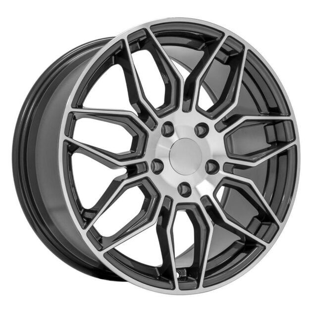 18" Replica Wheel CV03C Gunmetal Machined Wheel