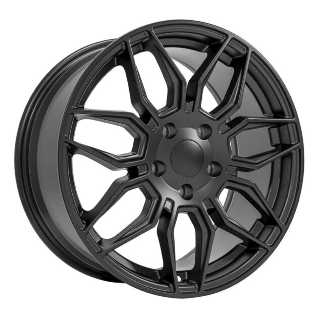 18" Replica Wheel CV03C Fits Chevrolet C7 Corvette 18x8.5 Satin Black Wheel