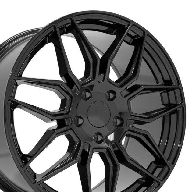 19" Replica Wheel CV03C Fits Chevrolet C7 Corvette 19x10 Gloss Black Wheel