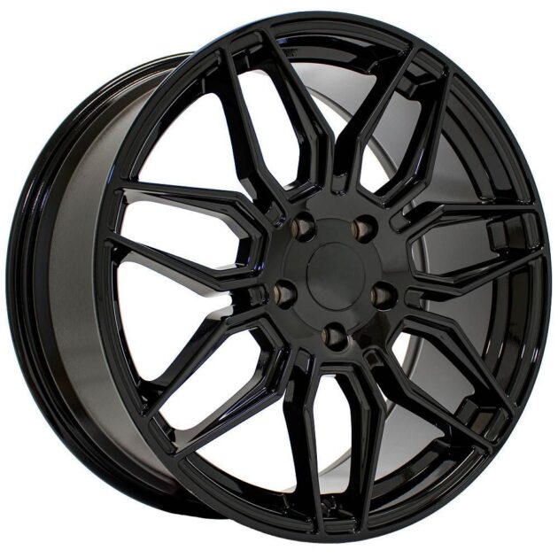 19" Replica Wheel CV03D Fits Chevrolet C8 Corvette 19x8.5 Gloss Black Wheel