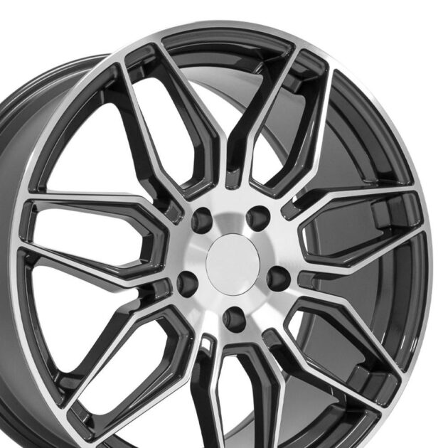 19" Replica Wheel CV03D Gunmetal Machined Wheel