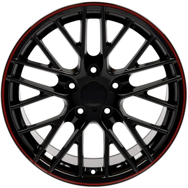 18" Replica Wheel CV08A Fits Chevrolet Corvette - C6 ZR1 Rim 18x10.5 Redline
