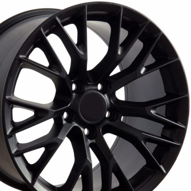 18" Replica Wheel CV22 Fits Chevrolet Corvette - C7 Z06 Rim 18x10.5 Black Wheel