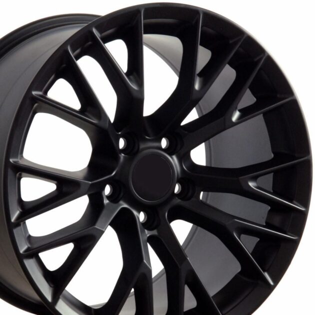 18" Replica Wheel CV22 Fits Chevrolet Corvette - C7 Z06 Rim 18x8.5 Black Wheel