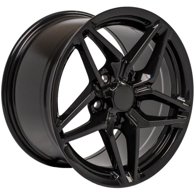 17" Replica Wheel CV31 Fits Chevrolet Corvette - C7 ZR1 Rim 17x9.5 Black Wheel