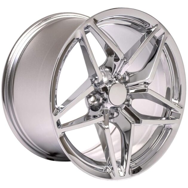 18" Replica Wheel CV31 Fits Chevrolet Corvette - C7 ZR1 Rim 18x10.5 Chrome Wheel