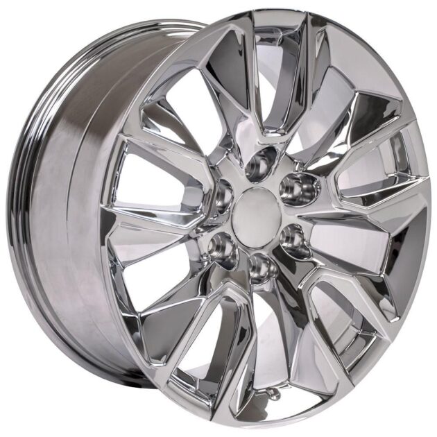 20" Replica Wheel CV32 Fits Chevrolet Silverado Rim 20x9 Chrome Wheel