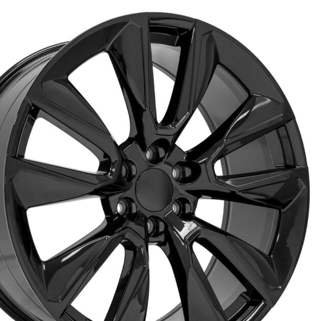 24" Replica Wheel CV32 Fits Chevrolet Silverado 1500 24x10 Black Wheel