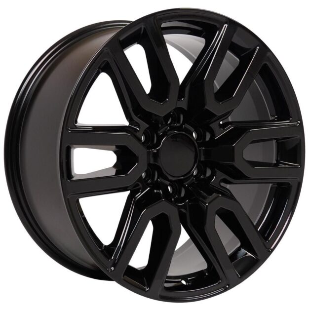 20" Replica Wheel CV36 Fits GMC Sierra Rim 20x9 Black Wheel