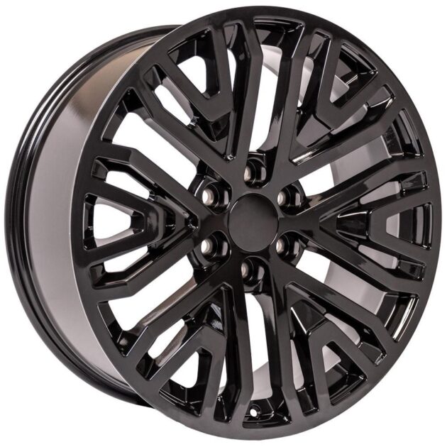 22" Replica Wheel CV37 Fits GMC Sierra Rim 22x9 Black Wheel