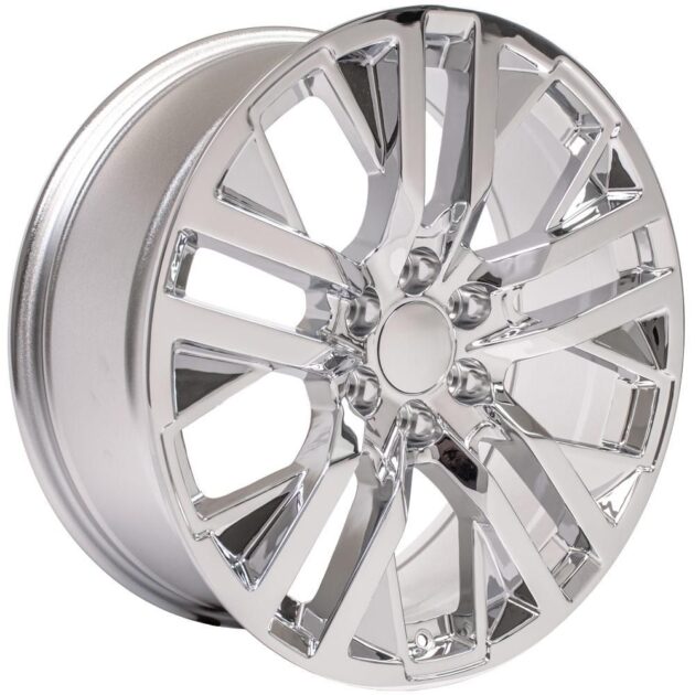 22" Replica Wheel CV38 Fits GMC Sierra Rim 22x9 Chrome Wheel