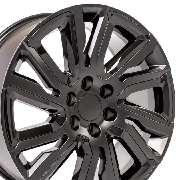 22" Replica Wheel CV39 Fits GMC Sierra Rim 22x9 Satin w/Black Wheel