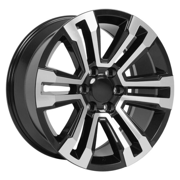 20" Replica Wheel fits GMC Yukon Denali - CV44 Black Machined 20x9