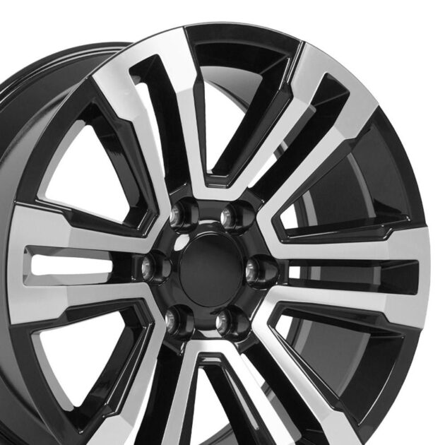 20" Replica Wheel fits GMC Yukon Denali - CV44 Black Machined 20x9