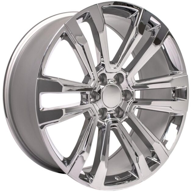 24" Replica Wheel CV44 Fits GMC Sierra Denali Rim 24x10 Chrome Wheel