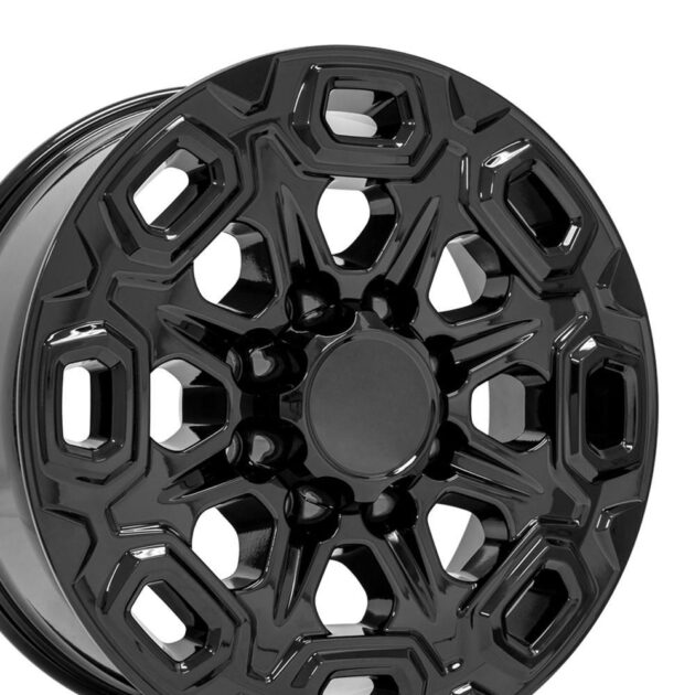 20" Replica Wheel CV64A Fits Chevrolet Silverado 2500/3500 20x8.5 Black Wheel