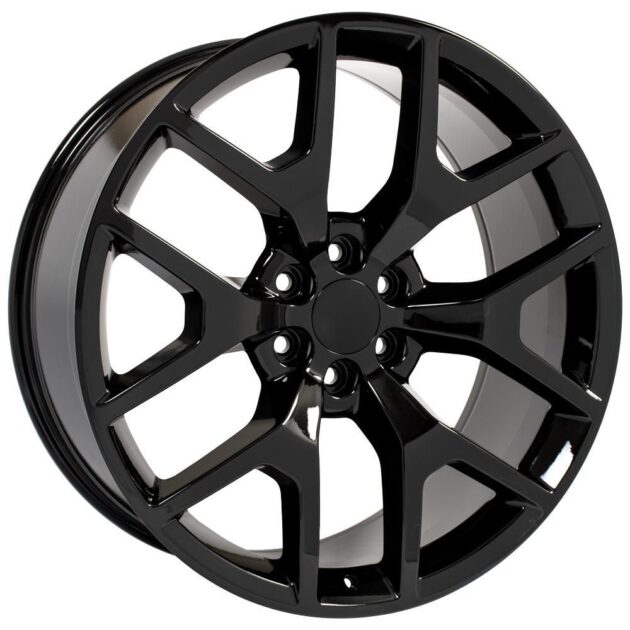 24" Replica Wheel CV92 Fits GMC Sierra Rim 24x10 Black Wheel