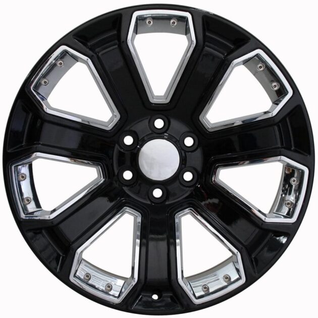 20" Replica Wheel CV93 Fits Chevrolet Silverado Rim 20x8.5 Black Wheel