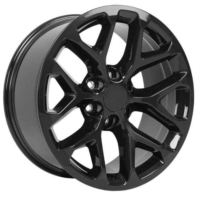 20" Replica Wheel CV98B Fits Chevy Silverado Rim 20x9 Black Wheel