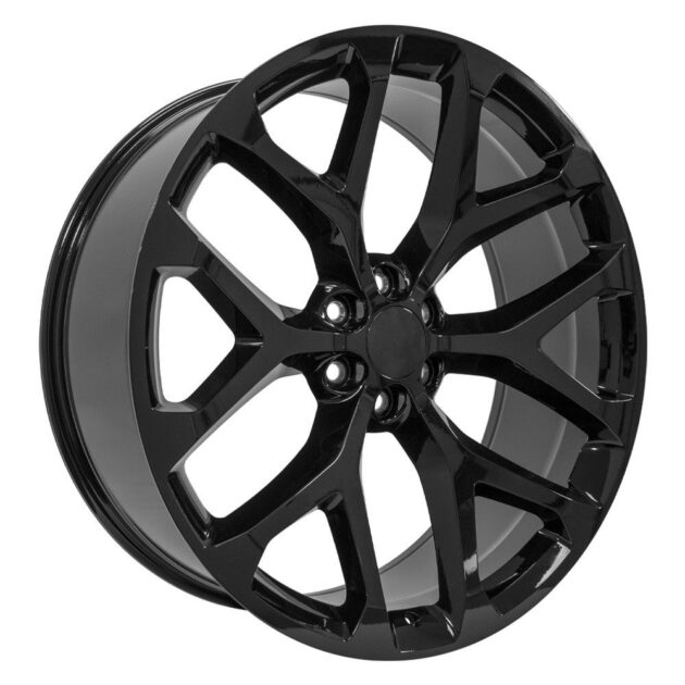 26" Replica Wheel CV98B Fits Chevy Silverado 26x10 Black Wheel