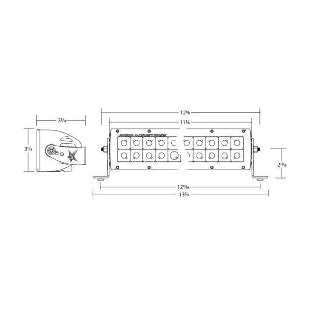 RIGID E-Series PRO LED Light, Spot/Flood Optics, Amber, 10 Inch, Black Housing