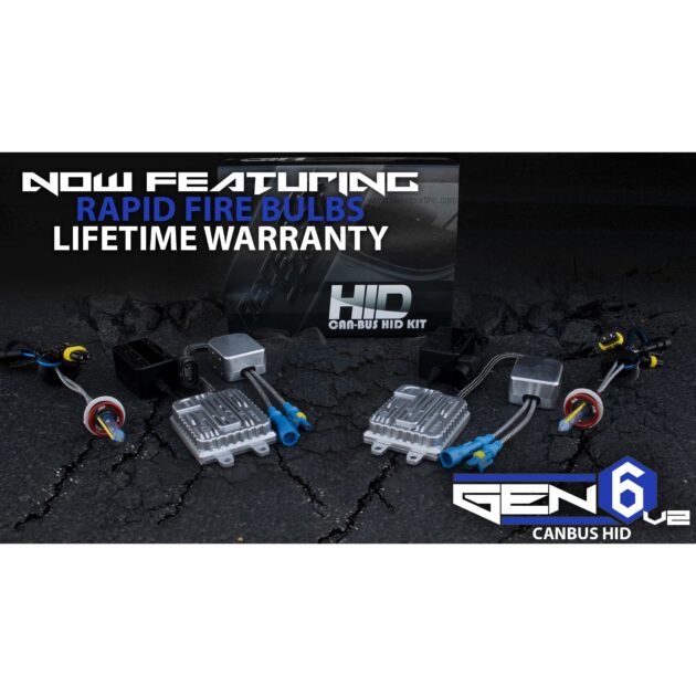GEN6v2 H11 5,500 Kelvin Canbus Quick Start HID SLIM 99% Plug-&-Play Kit  with Lifetime Warranty