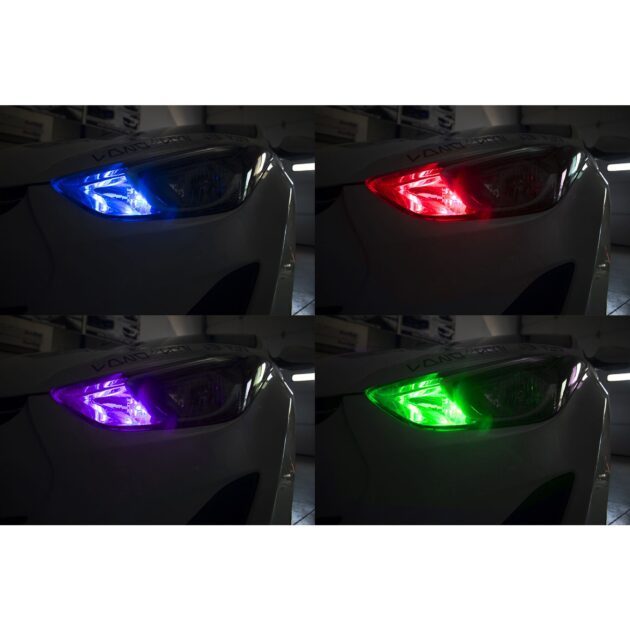 V2 H1 Demon Eye LED Headlight Conversion Kits - Dual Function Kit with driving and accent functions