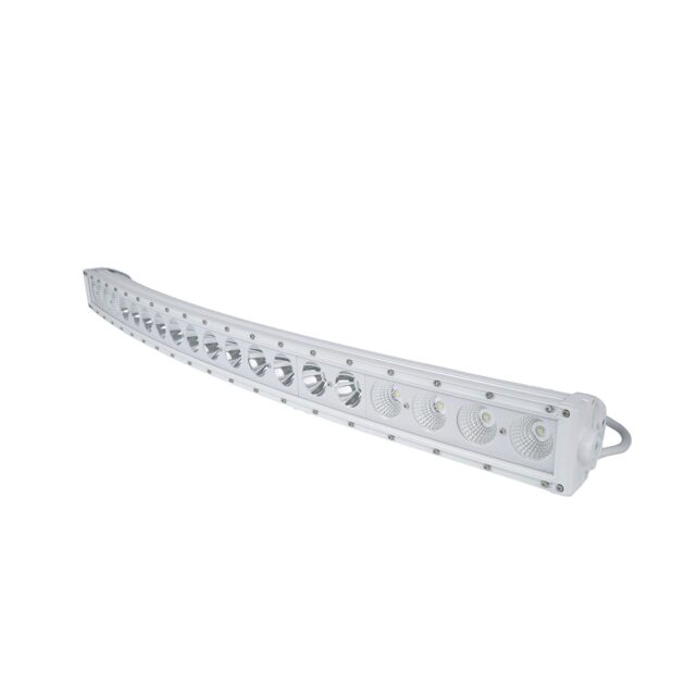 New - 42inch Single Row Marine Grade Wrap Around White Shell Light Bar with 200-Watt 20  x 10W High Intensity OSRAM LEDs