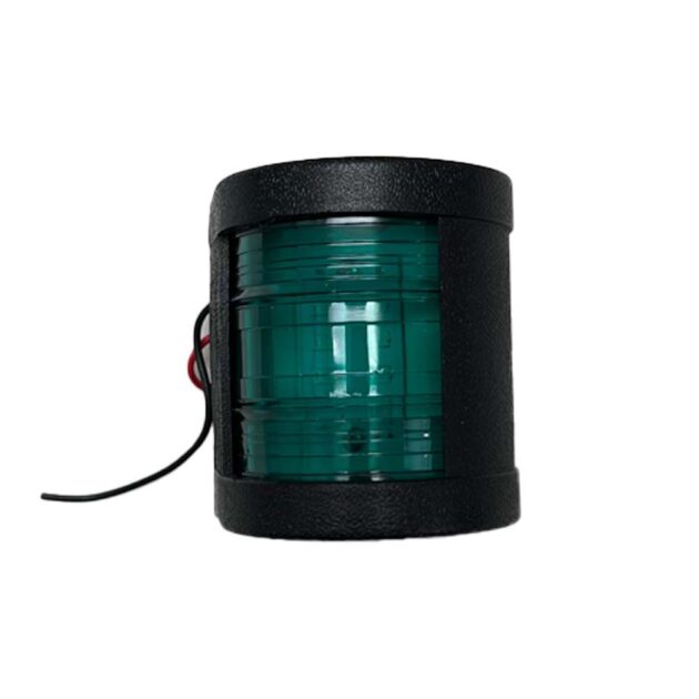 New - 12V-24V Marine GREEN LED Starboard Side light with Black Shell