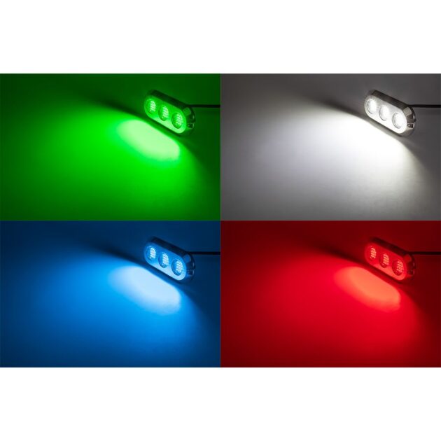 NEW - HydroBLAST3-POD Underwater 180-Watt LED Lighting System - Marine 316 Stainless Steel - RGB Multi-Color